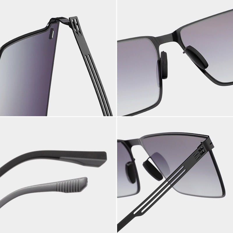 Oversized men's UV protection sunglasses. Essential fashion eyewear for outdoor activities & eye protection.