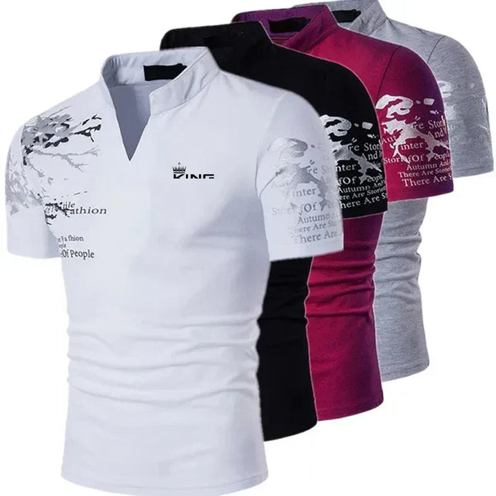 Men's casual performance polo shirt, designed for all-day comfort and smart casual style, essential for summer.