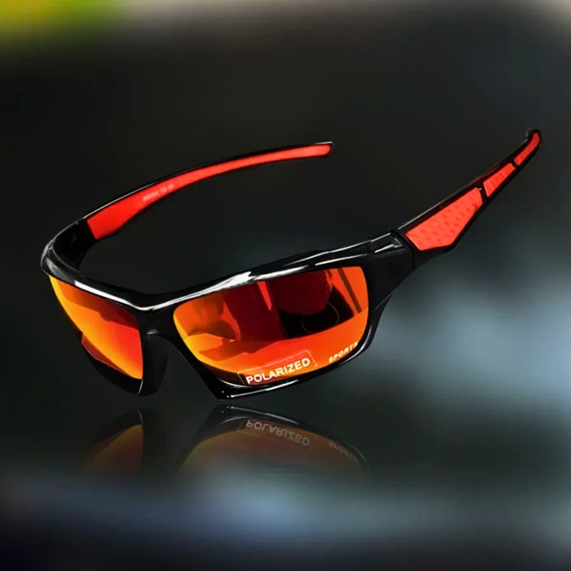 Men's stylish polarized shield sunglasses with full UV protection for enhanced outdoor vision.
