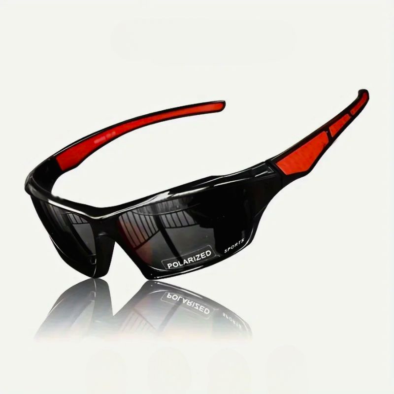 Stylish frame of men's shield sunglasses, combining fashion accessories with UV protection.