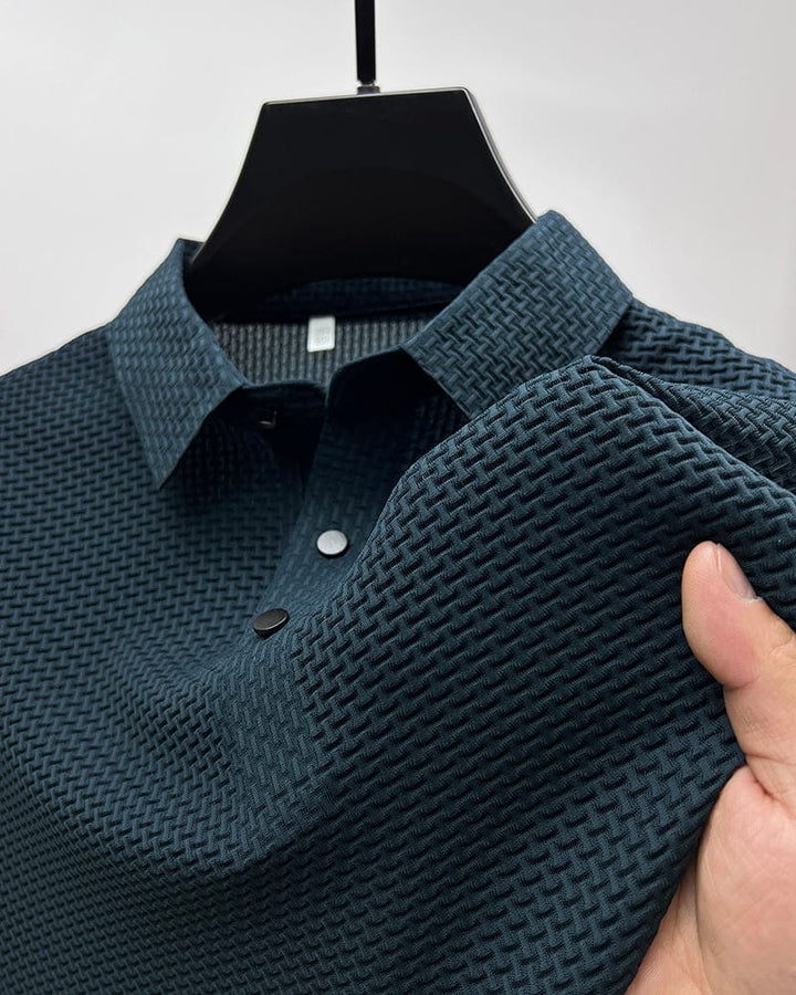 Comfortable men's performance polo with quick-dry fabric, ideal for active lifestyles.