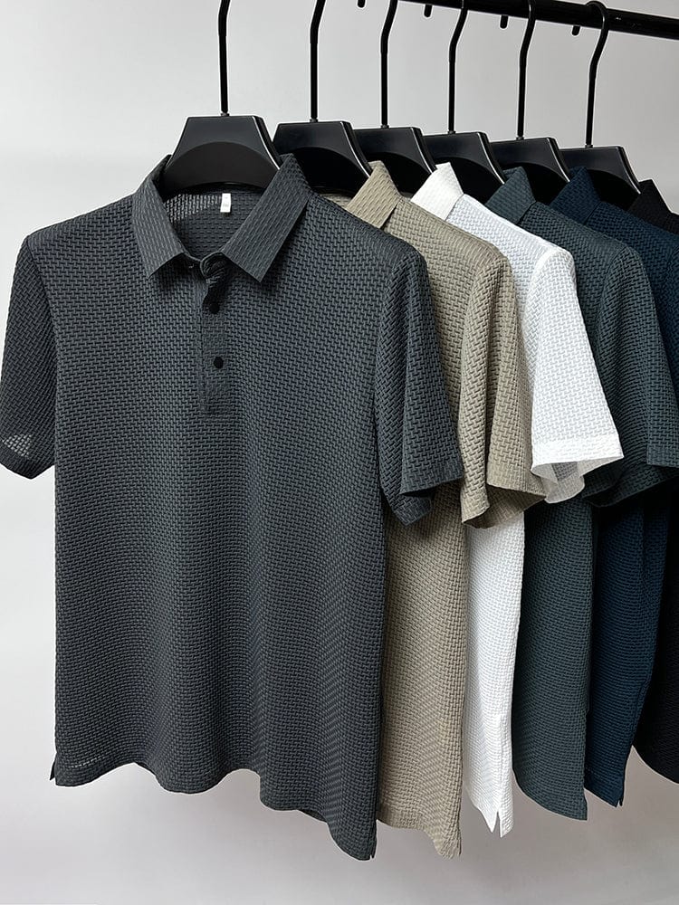 Men's versatile performance polo shirt, stylish short-sleeve top for comfort & an athletic look.