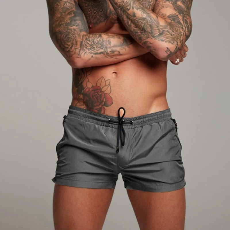 Men's stylish quick dry stretchy swim shorts for beach & pool, ultimate comfort for summer.