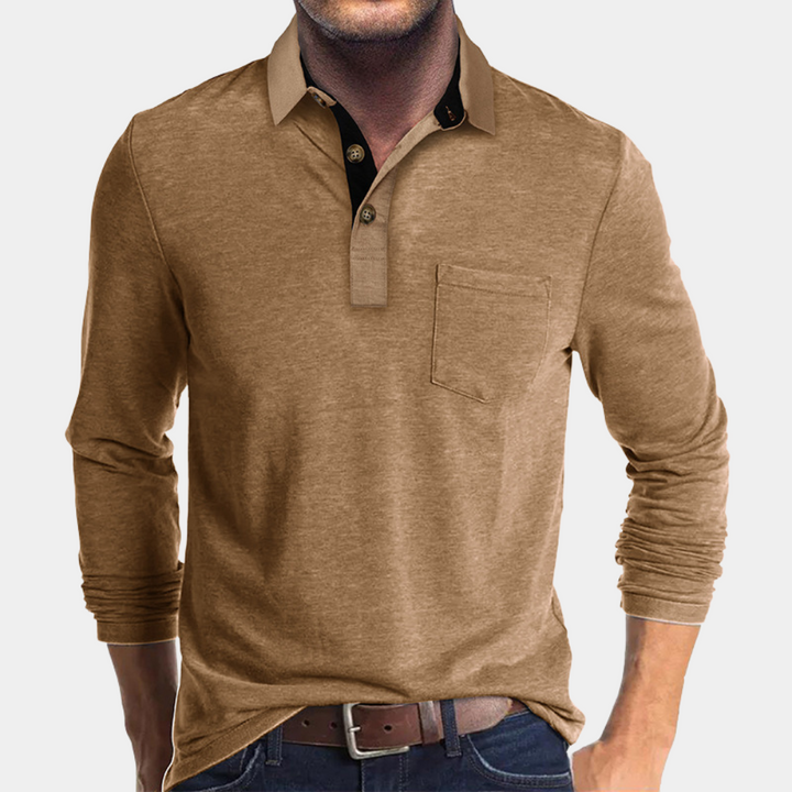 Men's stylish short-sleeve polo shirt, tailored fit for versatile smart casual and everyday wear.