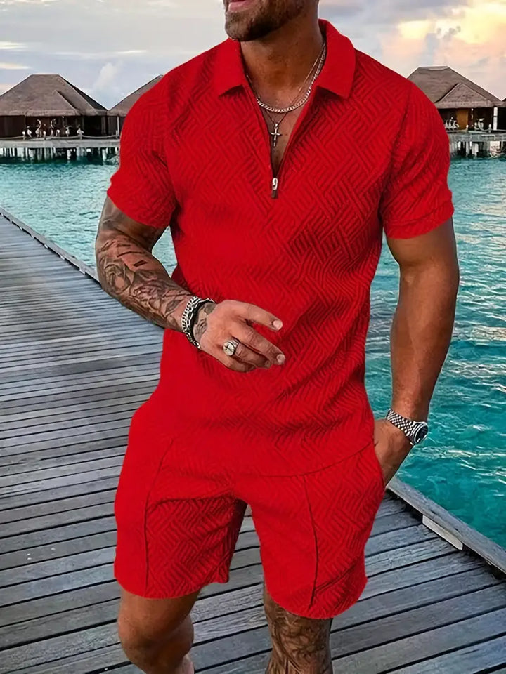 Lightweight men's two-piece casual summer outfit set for ultimate comfort and modern style.