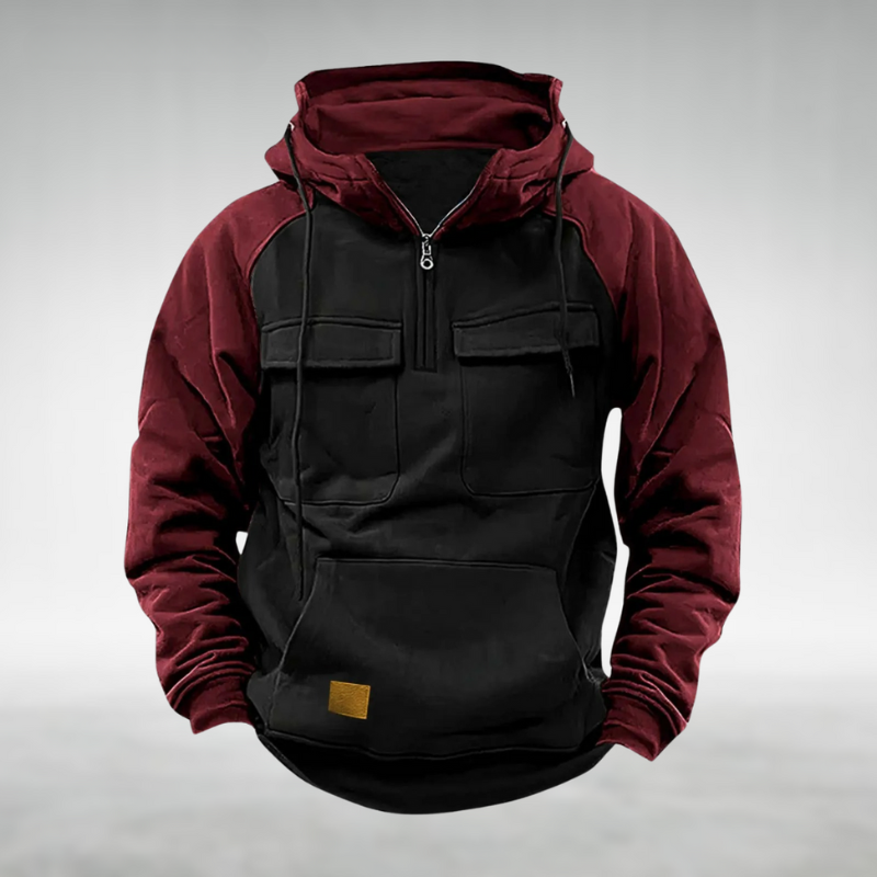 Cozy men's winter hoodie, a warm and comfortable pullover. Essential casual apparel for cold weather fashion.
