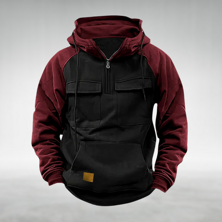 Cozy men's winter hoodie, a warm and comfortable pullover. Essential casual apparel for cold weather fashion.