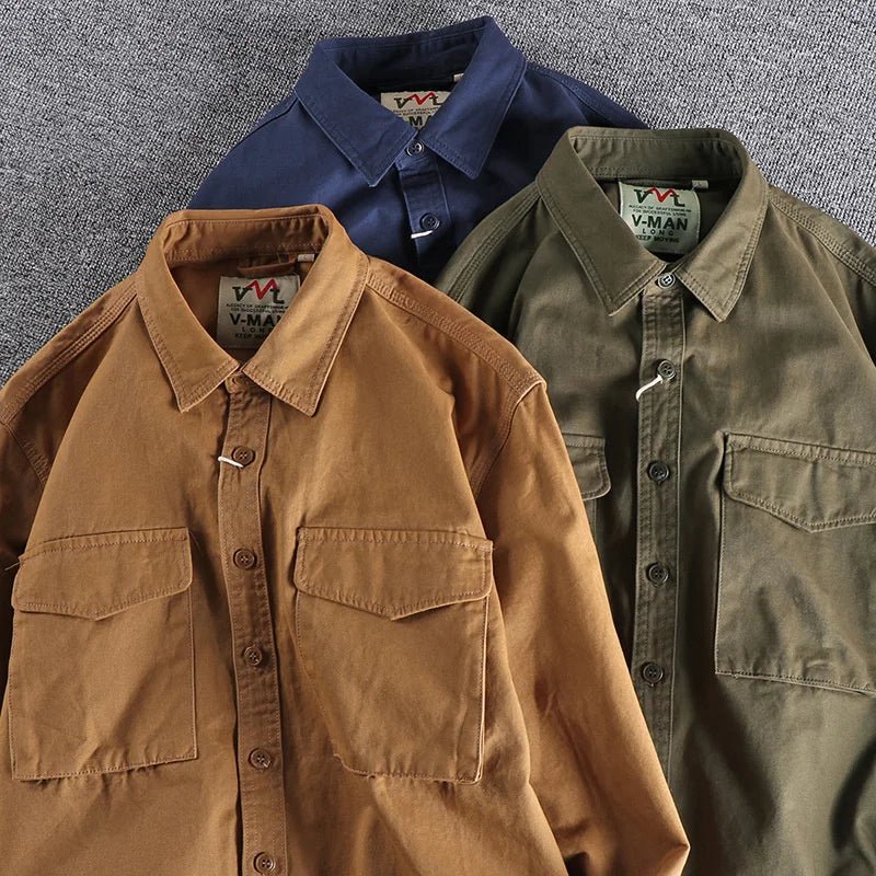 Modern men's versatile utility shirt, a stylish & comfortable casual top for everyday fashion.