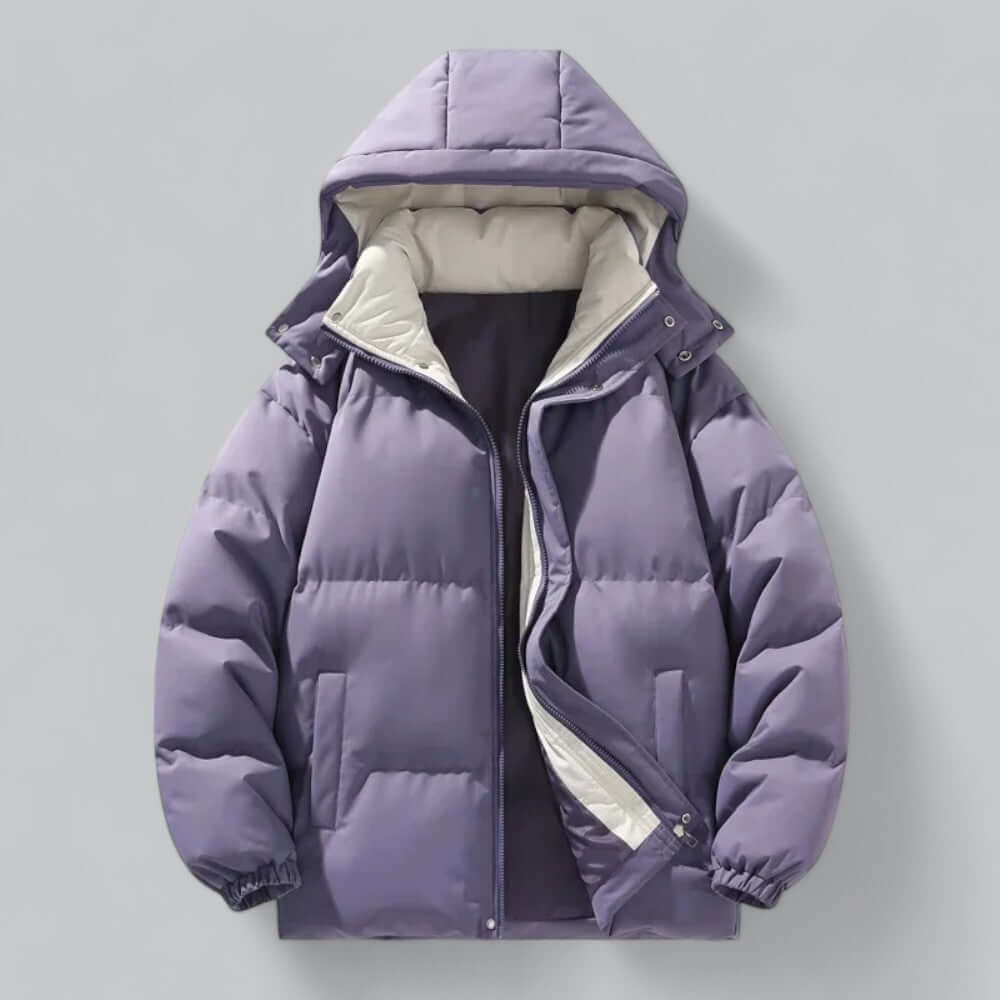 Durable men's winter parka jacket, designed for extreme cold. Warm, weatherproof outerwear with a stylish look.