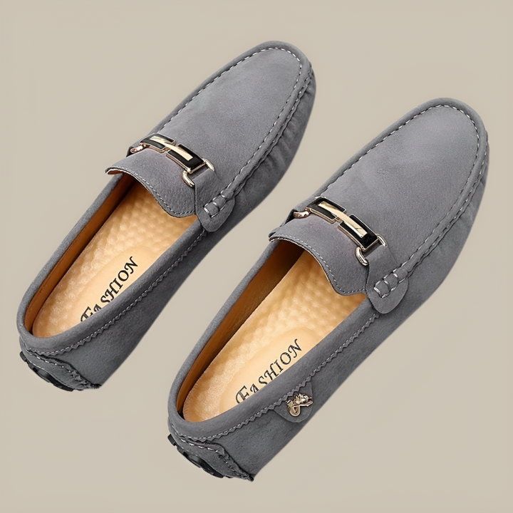 Comfortable men's casual suede slip-on shoes. Perfect for relaxed days or elegant formal attire.