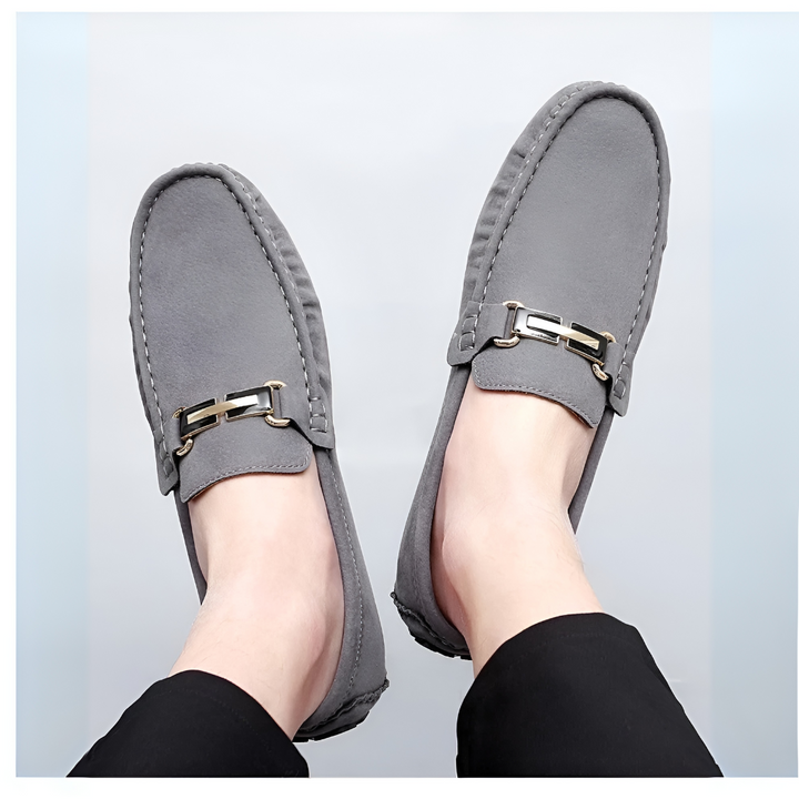 Versatile men's fashion moccasins. Premium suede slip-on design for ultimate comfort & sophisticated style.