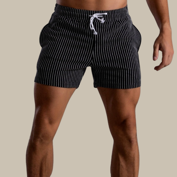 Men's beach shorts for summer vacation. Comfortable and stylish activewear for sunny days. Men's fashion.