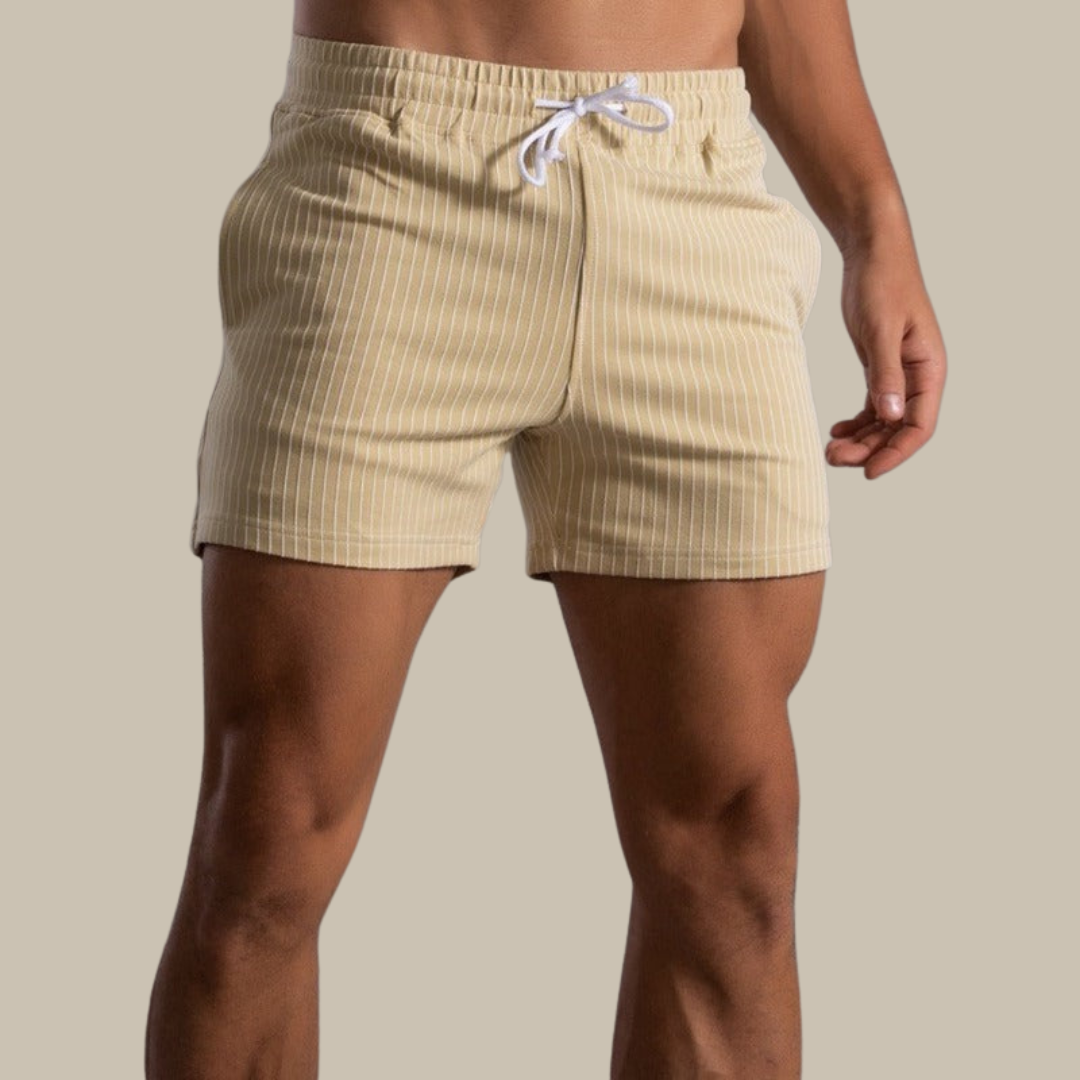 Comfortable men's performance shorts for summer beach activities, activewear, and casual style. New fashion.