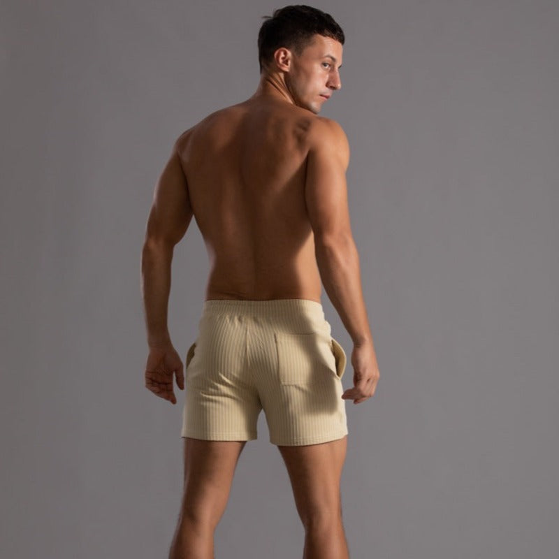 Men's active stretch shorts, ideal for running, lifting & everyday fitness.