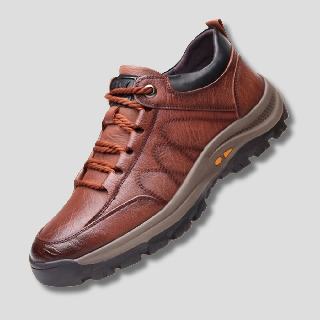 Men's supportive comfort walking shoes for all-day wear, featuring a water-resistant and durable design.
