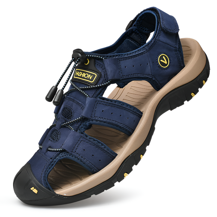 Men's adjustable strap sandals offering superior foot support for all-day walking comfort.