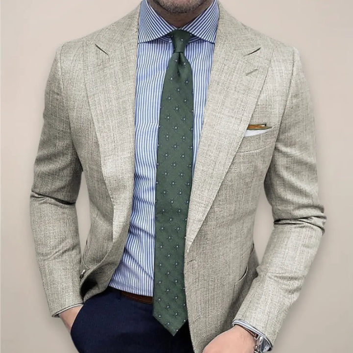 Men's tailored everyday blazer. Smart lightweight jacket perfect for work, dinner, or smart casual events.