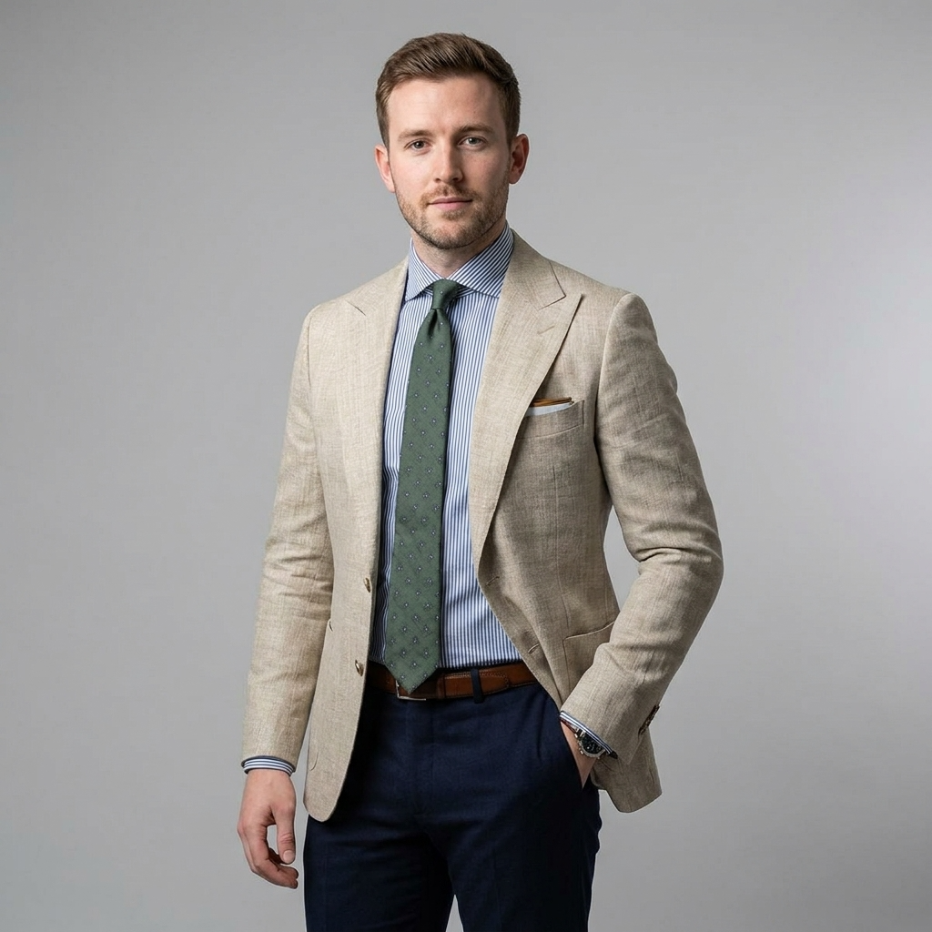 Professional men's tailored blazer. Ideal lightweight workwear jacket for comfortable office and business meetings.