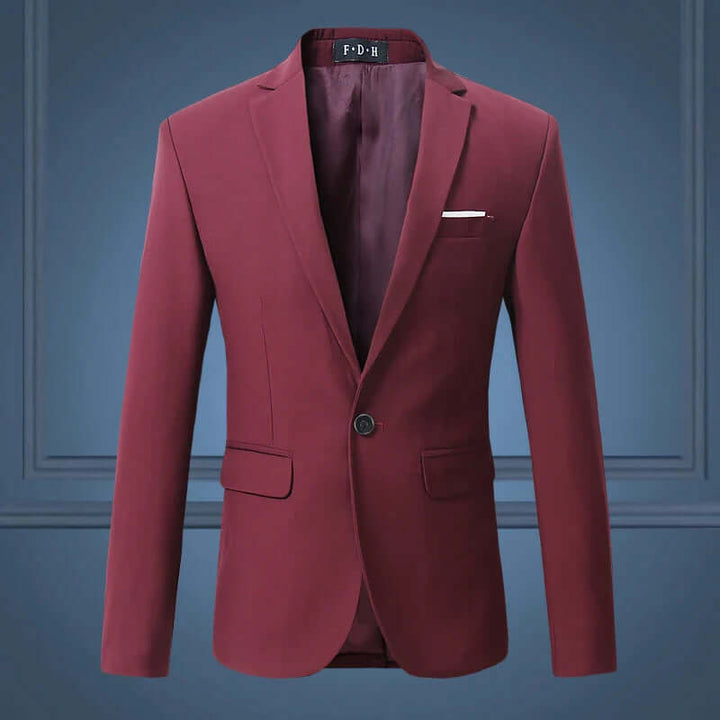Stylish men's tailored fit blazer. A classic men's fashion piece for formal & smart casual looks.