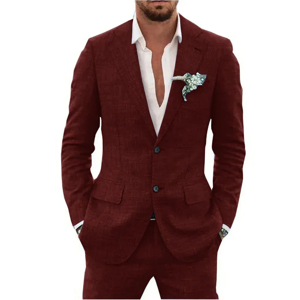 Professional men's tailored suit, perfect for making a strong impression in business.