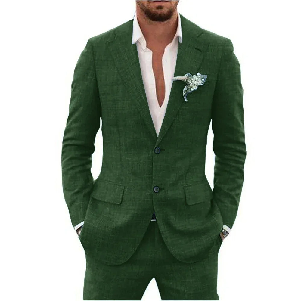 Classic men's tailored suit, timeless fashion for any formal or semi-formal event.
