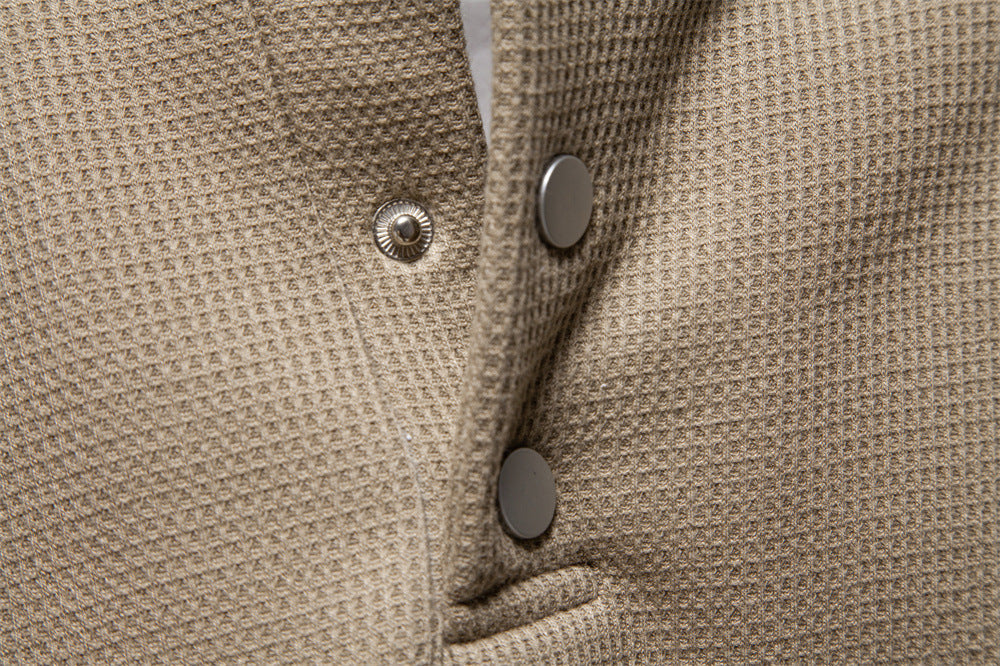 Men's casual textured henley sweatshirt for ultimate comfort and style in cooler months.