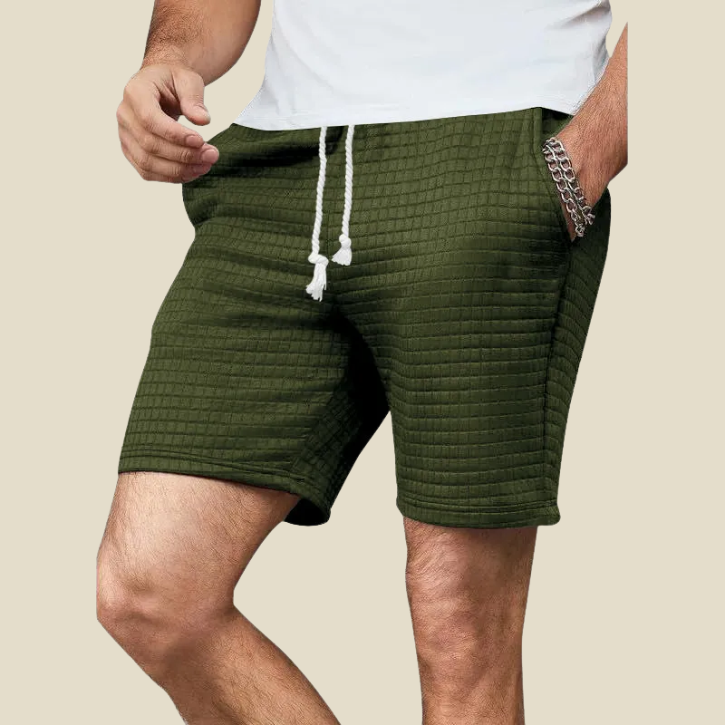 Comfortable men's drawstring shorts, ideal for casual wear, weekend lounging, and relaxed style.