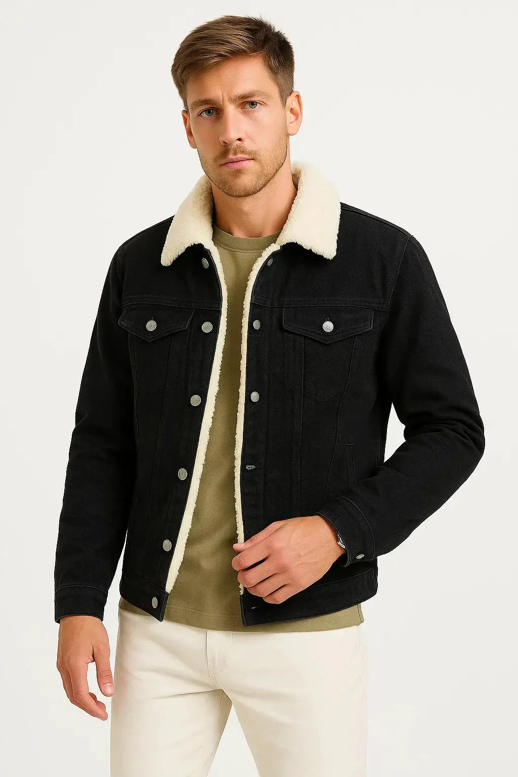 Cozy men's thickened winter jacket, loose fit for ultimate comfort. Essential warm outerwear for cold weather.