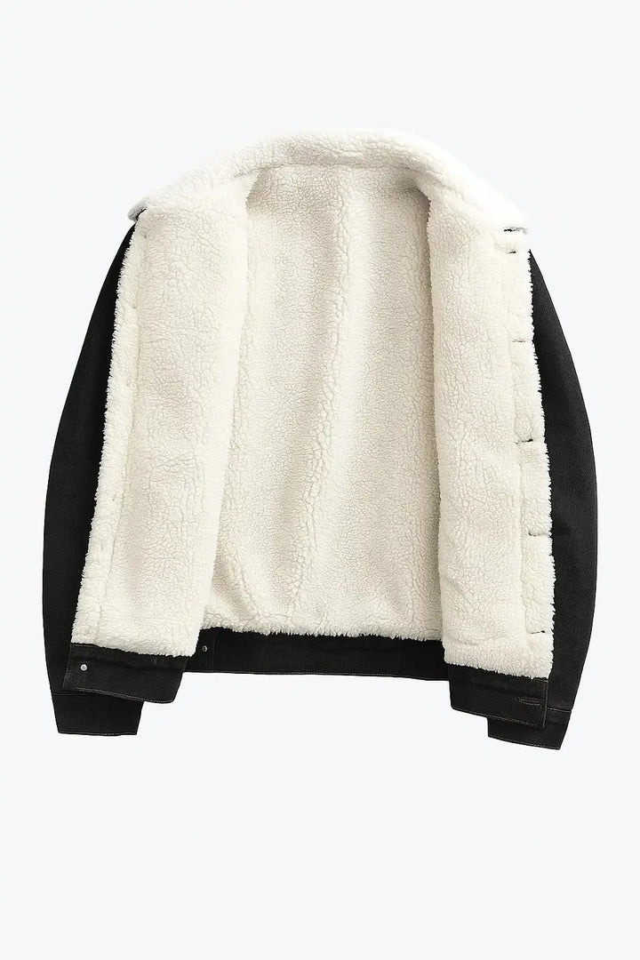 Stylish men's loose fit winter jacket. Thick, warm outerwear, perfect for trendy cold weather fashion.