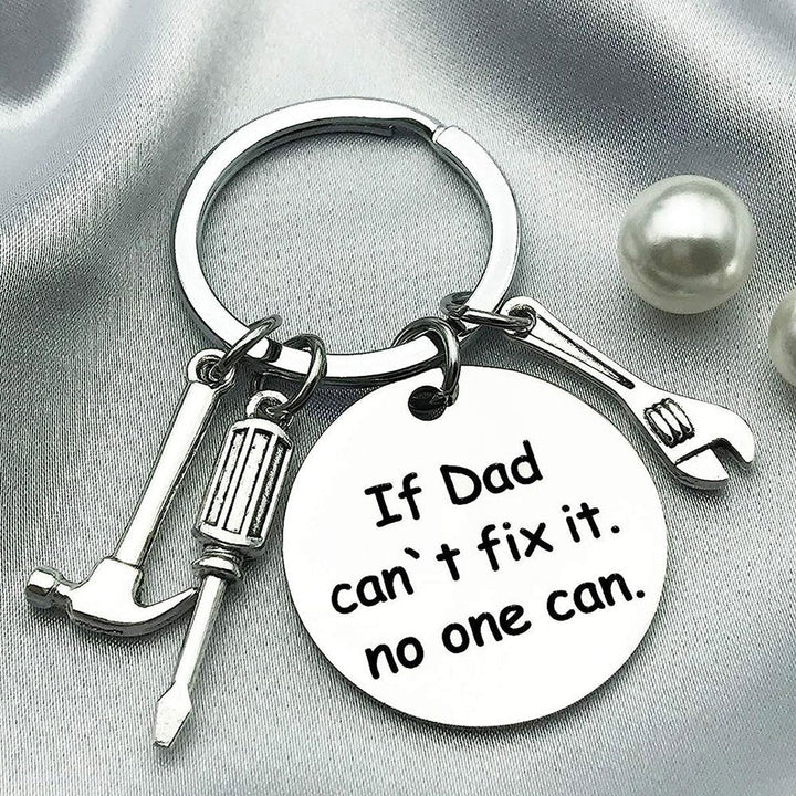 Durable men's tool charms keychain. Great gift for a craftsman or DIY enthusiast, featuring tiny, detailed tools.