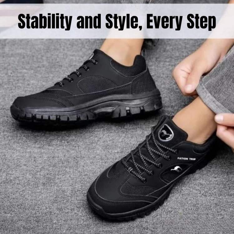 Fully cushioned TrailEase men's walking shoes, designed for ultimate comfort and daily use.