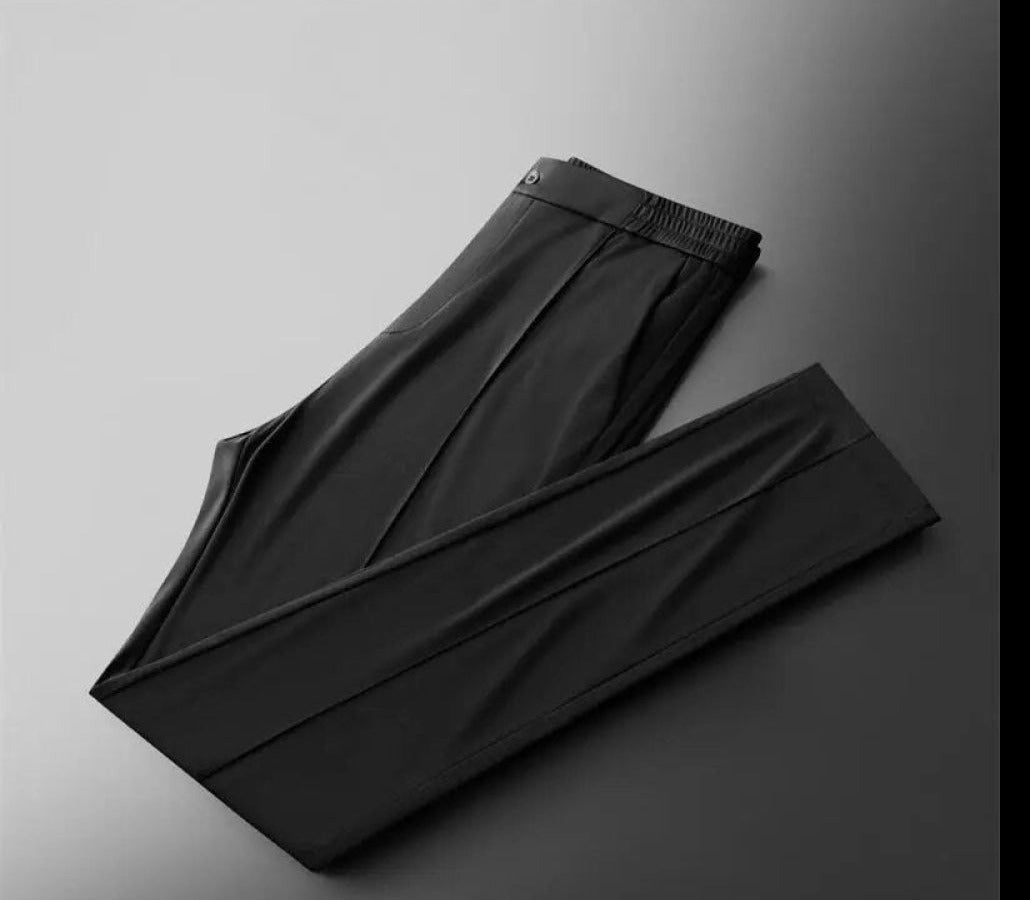 Men's two-piece set featuring a classic polo and comfortable tapered pants for casual occasions.