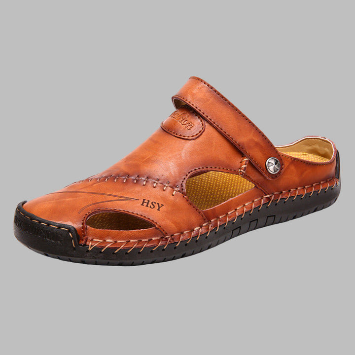 Easy wear men's comfort sandals for summer. Slip-on design, great for beach, pool, or everyday casual style.