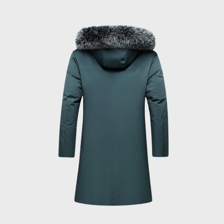 Men's cold weather waterproof thermal jacket, perfect for outdoor activities & ultimate winter protection.