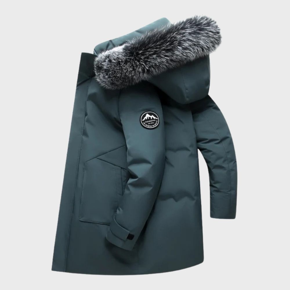 Durable men's waterproof & windproof winter jacket. Stay warm and dry in this ultimate thermal outerwear.