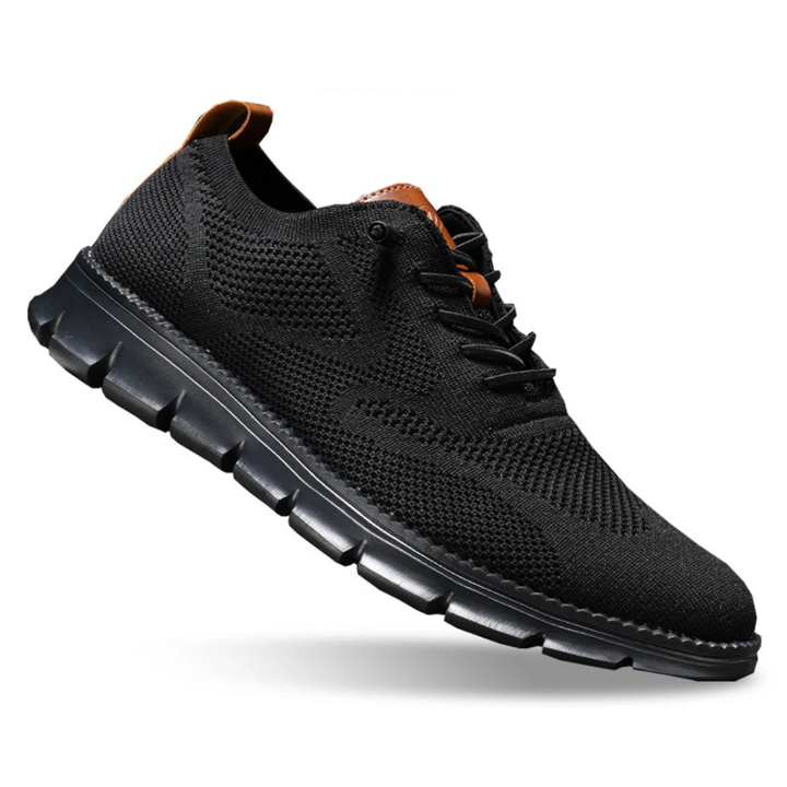 Comfortable men's walking shoes with arch support, designed for all-day wear and foot health.