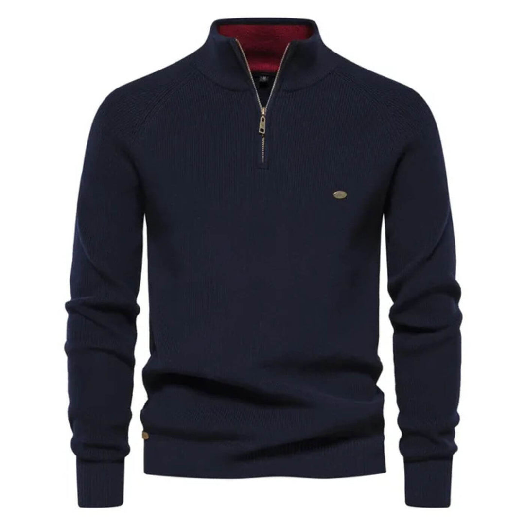 Men's comfortable long-sleeve knit sweater, ideal for versatile casual wear & everyday comfort.