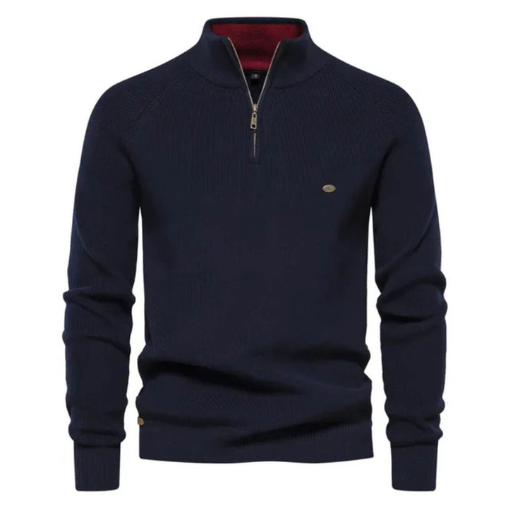 Men's comfortable long-sleeve knit sweater, ideal for versatile casual wear & everyday comfort.