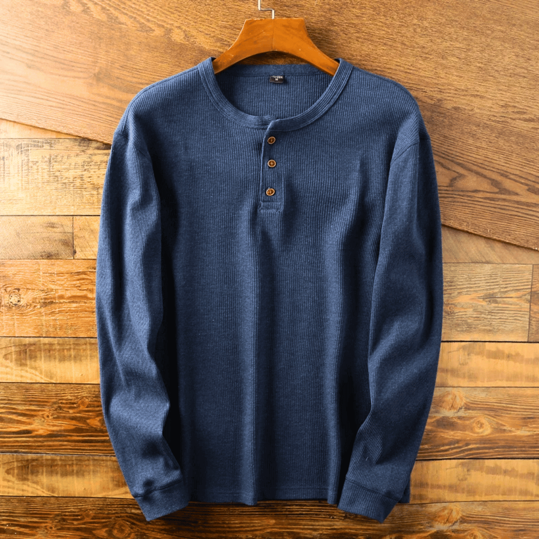 Versatile men's Henley shirt, ultra-soft for comfortable everyday wear & stylish casual outfits.