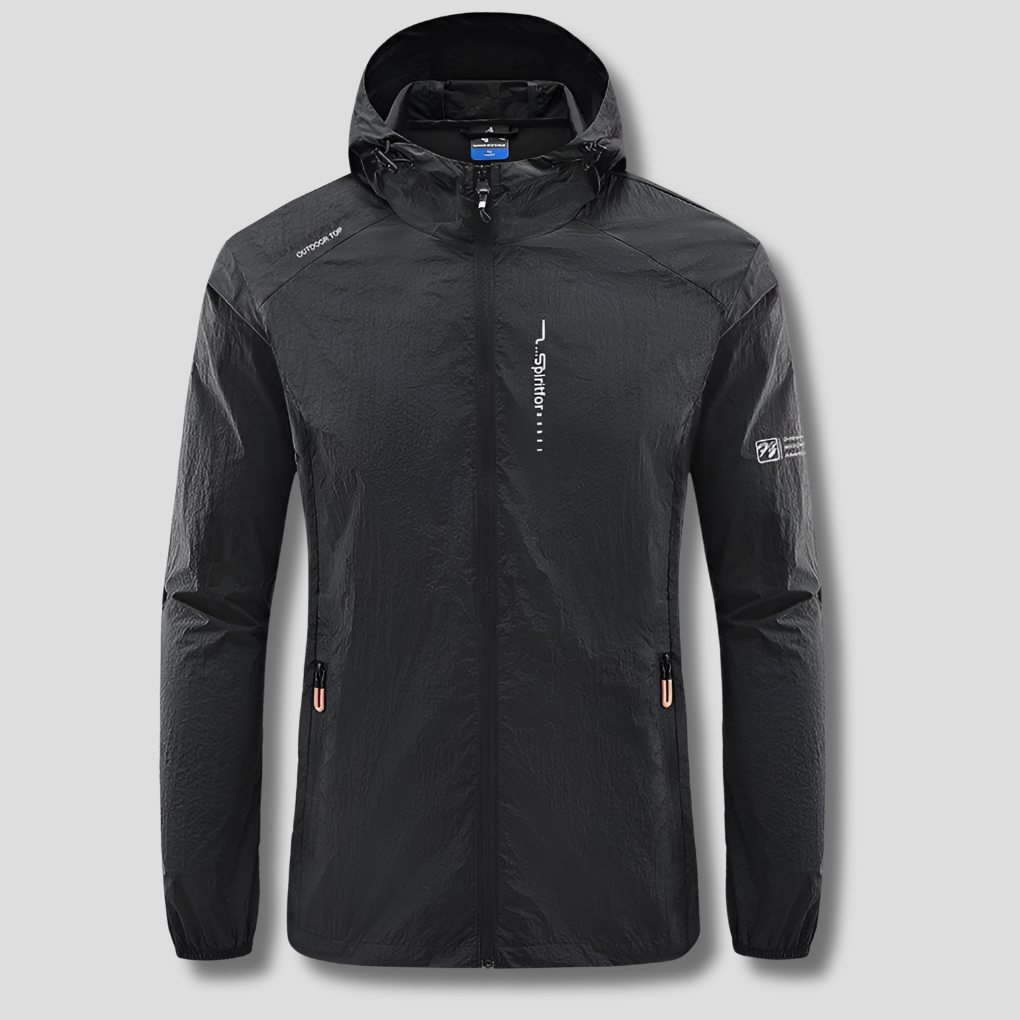 Lightweight men's windbreaker, quick-dry & sun-protective. Perfect casual jacket for spring & summer.