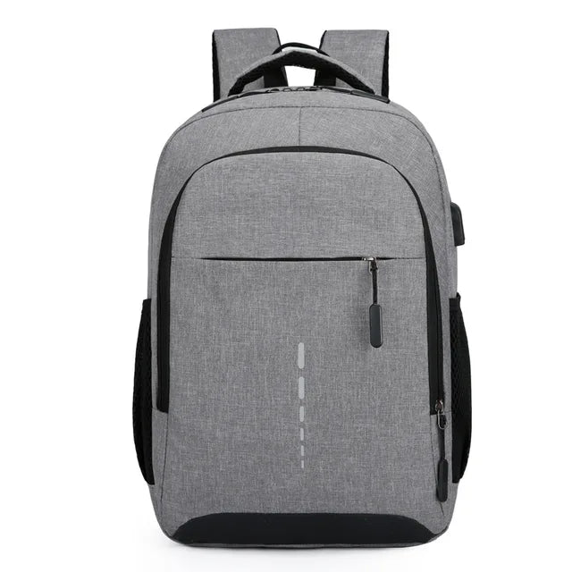 Men's stylish ultralight waterproof backpack, worn in city for daily commute. Durable & practical urban travel pack.