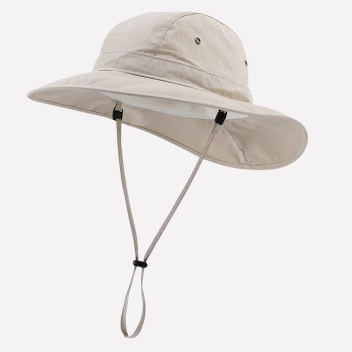 Men's UPF 50+ wide-brim sun hat, offering superior UV protection for all outdoor activities.