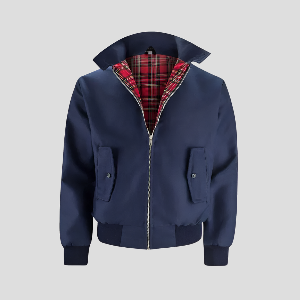 Men's Urban Classic Harrington Jacket. Stylish & versatile outerwear, perfect for casual spring & autumn fashion.