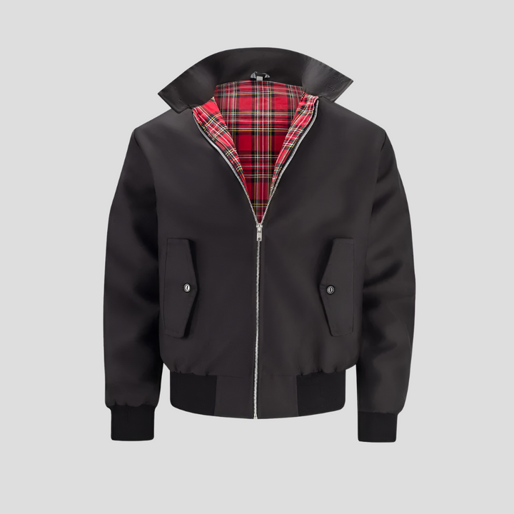 Modern Men's Urban Harrington Jacket. Stylish & comfortable casual outerwear, ideal for versatile spring & autumn.