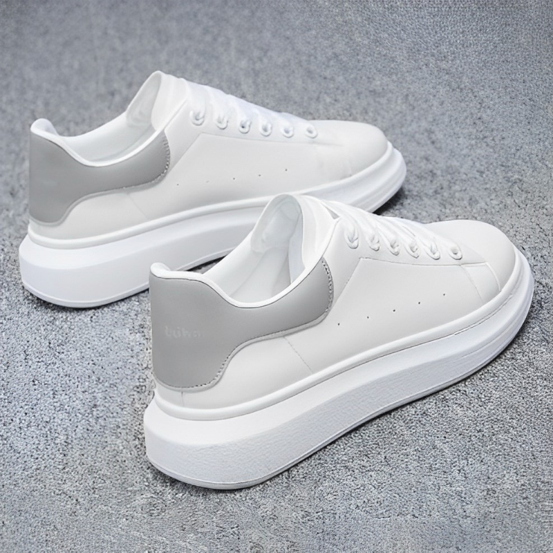 Fashionable men's walking sneakers, designed for comfort and style in an urban environment.