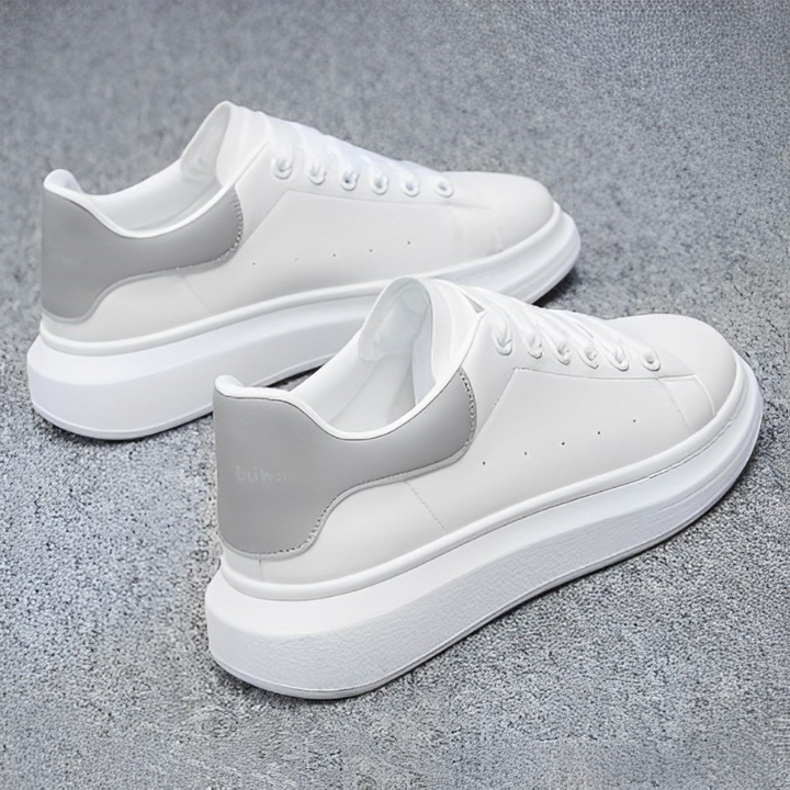 Fashionable men's walking sneakers, designed for comfort and style in an urban environment.