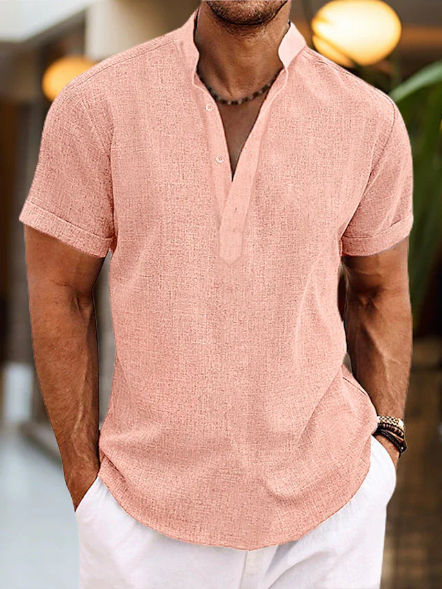 Men's V-neck polo shirt for everyday style & ultimate comfort. Perfect for modern casual wear.
