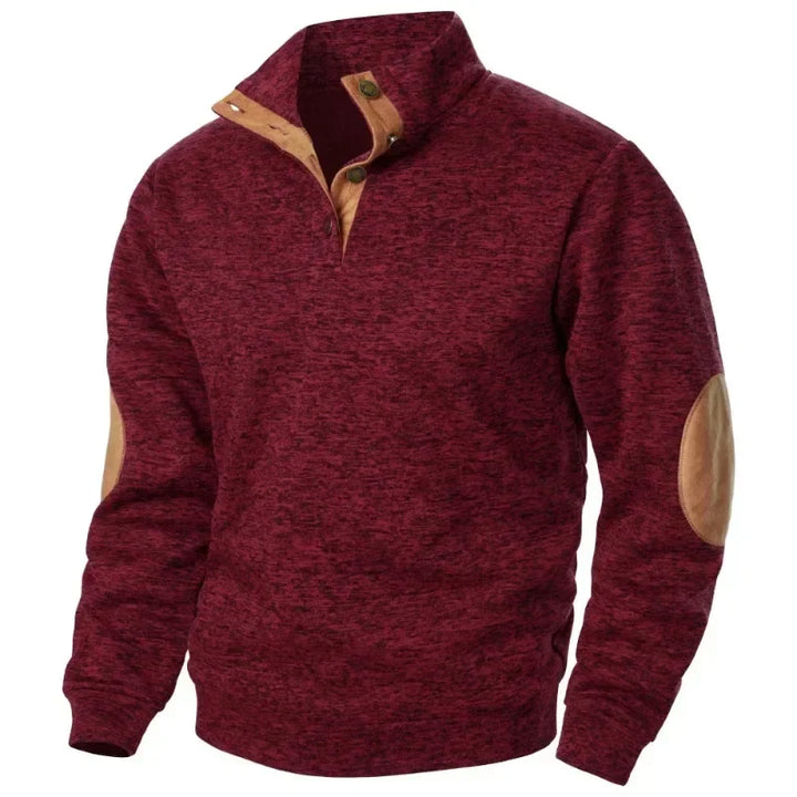 Men's V-neck sweatshirt, ideal for casual everyday wear. Comfortable long-sleeve top.