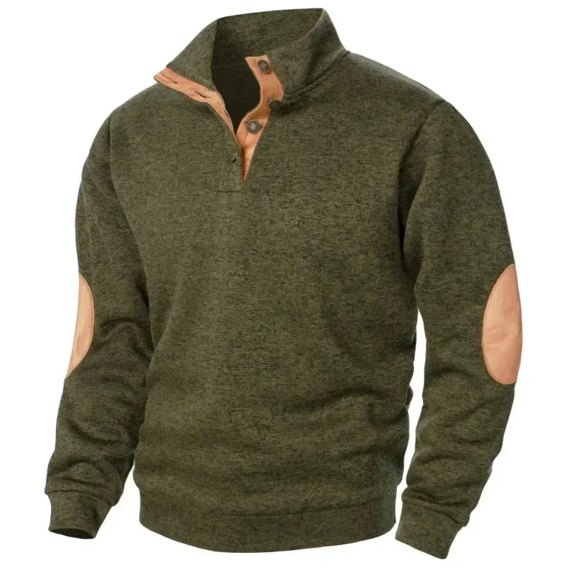 Soft V-neck men's sweatshirt for comfortable casual wear & outdoor adventures. Everyday fashion.