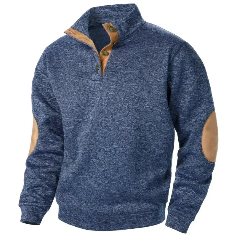 Stylish men's V-neck sweatshirt, excellent layering piece for spring & autumn fashion.
